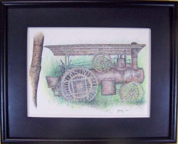 ARNO S TRACTOR $200. framed 16x20   CA53A293