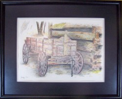 MOUNTAIN WORK WAGON  $200 framed    16x20 CA49A193