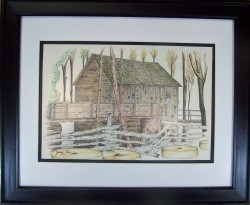 OLD GRIST MILL  $200 framed    16x20 CA35A191