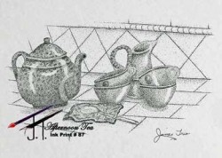 Pen & Ink Afternoon Tea 11x17   $25.00 87A804