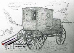 Pen & Ink Housher Wagon  11x17 $25.00    81A603