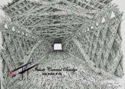 Pen & Ink Inside a  Covered Bridge  $25.00  8.50x11  28A190