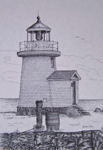 Pen & Ink       Mystic Light House $25.00 11x17  21A988