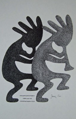 Kokopelli and his Shadow. $25.00 11x17  97A708