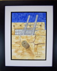 Pueblo Roof top Window. $270. framed 16x20 