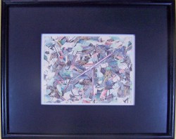 SCRAP COLOR COLLAGE $200. framed 16x20 CA91A205