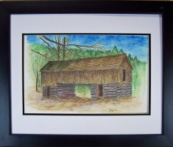 Sled Barn    $200  framed 16x20  CA55A194