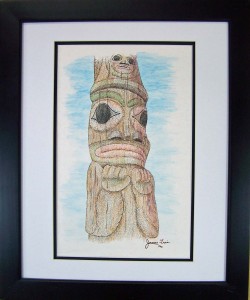 Totem Pole. $200. framed 16x20    CA80A403