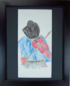 Violin Man $250. framed 16x20 CPA110908